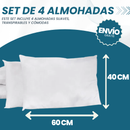 Set x4 Almohadas Hoteleras Premium La sensación de dormir en un hotel 5 estrellas