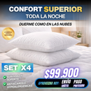 Set x4 Almohadas Hoteleras Premium La sensación de dormir en un hotel 5 estrellas